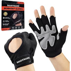 Workout Gloves for Men & Women - Gym Accessories for Weight Lifting & Training, Non-Slip, Breathable, Fingerless Design Fitness Gloves for Exercise, Cycling
