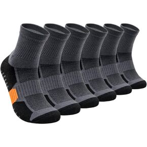 6 Pairs Ankle Athletic Socks for Men Thick Cushioned Running Hiking Low Cut Socks Breathable Casual Socks
