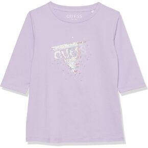 GUESS Girls' 3/4 Sleeve High Low Graphic Tee