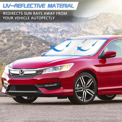 Front Windshield Sun Shade for Accord Sedan 2018 2019 2020 2021 2022 2023 Window Sunshade Sun Visor Cover Foldable Sunshade Protector 2023 Upgrade 004 in Saudi Arabia