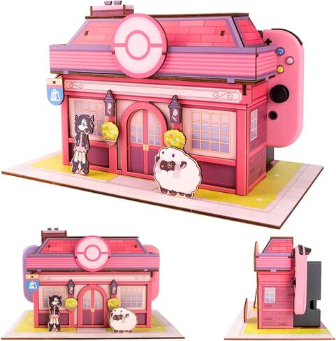 BelugaDesign DIY Ball Dock Cover | Anime Cute Kawaii Pink Pastel Girl Sheep Ball Hard Cardboard Stand Faceplate Shell Skin Accessory | Compatible with Nintendo Switch Standard OLED Charging Dock in Saudi Arabia