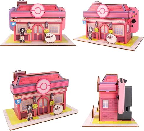 BelugaDesign DIY Ball Dock Cover | Anime Cute Kawaii Pink Pastel Girl Sheep Ball Hard Cardboard Stand Faceplate Shell Skin Accessory | Compatible with Nintendo Switch Standard OLED Charging Dock in Saudi Arabia