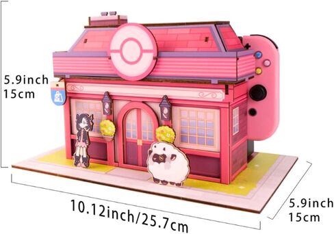 BelugaDesign DIY Ball Dock Cover | Anime Cute Kawaii Pink Pastel Girl Sheep Ball Hard Cardboard Stand Faceplate Shell Skin Accessory | Compatible with Nintendo Switch Standard OLED Charging Dock in Saudi Arabia