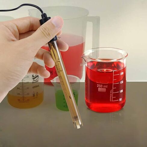 Replacement pH Electrode with Calibration Powder, 0-14 pH Highly Accurate Probe with BNC Connector & 200cm Cable for Continuous Liquid Measurement in Saudi Arabia