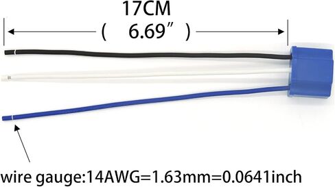 HiSport H4 HB2 9003 Wiring Harness Headlight Socket Heavy Duty 14AWG Ceramic Headlight,2PCS in Saudi Arabia