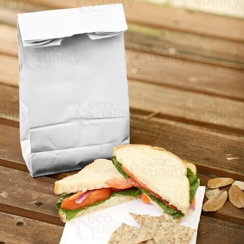 Paper Lunch Bags 3 Lb White Paper Bags 3LB Capacity - Kraft White Paper Bags, Bakery Bags, Candy Bags, Lunch Bags, Grocery Bags, Craft Bags - #3 Medium Lunch Paper Bags / Kraft Paper Sacks by in Saudi Arabia