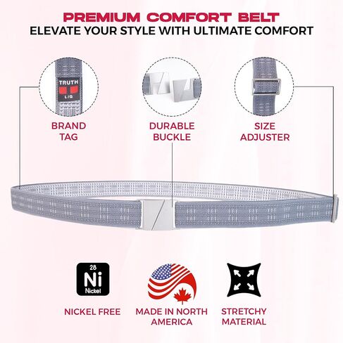 Truth Womens belts Adjustable Stretch Belt, No Show Flat Buckle KARMA ladies belts for womens, Perfect ladies belts in Saudi Arabia
