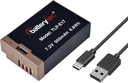 Camera Battery for Canon LP-E17 USB-C Fast Charging, Replacement Canon EOS R8 R10 R50 R100 RP 850D 750D Rebel SL2 SL3 T6i T7i M6 KISS X8i in Saudi Arabia