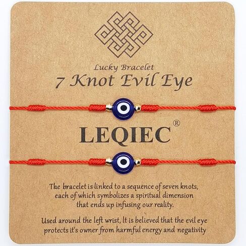Evil Eye Bracelet for Women Men Kabbalah 7 Knot Red String Protection Blue Bracelet Mal Be Ojo Mexican Energy Luck Baby in Saudi Arabia
