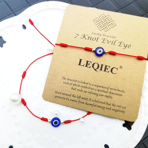 Evil Eye Bracelet for Women Men Kabbalah 7 Knot Red String Protection Blue Bracelet Mal Be Ojo Mexican Energy Luck Baby in Saudi Arabia