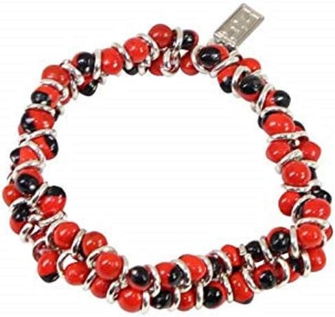 E B Evelyn Brooks Designs Classic Stretchy Adjustable Beaded Bracelet for Women 6.5" - 7.5" w/Meaningful Good Luck Huayruro Seeds Beads - Great Gifts for Mom, Daughter, Sister, Aunt, Girlfriend in Saudi Arabia