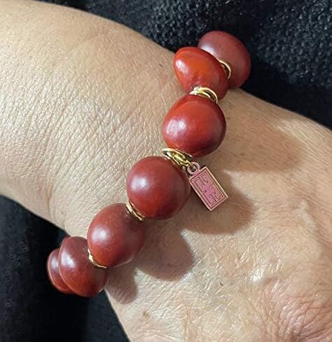 E B Evelyn Brooks Designs Classic Stretchy Adjustable Beaded Bracelet for Women 6.5" - 7.5" w/Meaningful Good Luck Huayruro Seeds Beads - Great Gifts for Mom, Daughter, Sister, Aunt, Girlfriend in Saudi Arabia