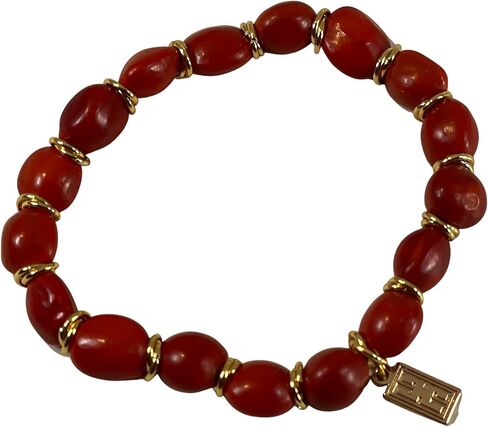 E B Evelyn Brooks Designs Classic Stretchy Adjustable Beaded Bracelet for Women 6.5" - 7.5" w/Meaningful Good Luck Huayruro Seeds Beads - Great Gifts for Mom, Daughter, Sister, Aunt, Girlfriend in Saudi Arabia
