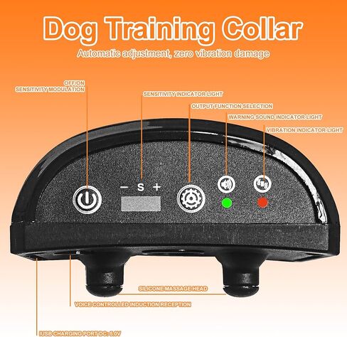 Caring Pet Anti-Bark Collar | Silent Training Aid | Soft Vibration, No Shock Barking Control for Small to Large Breeds | Excessive Barking Behavior Correction, (Battery Powered), Blue in Kuwait