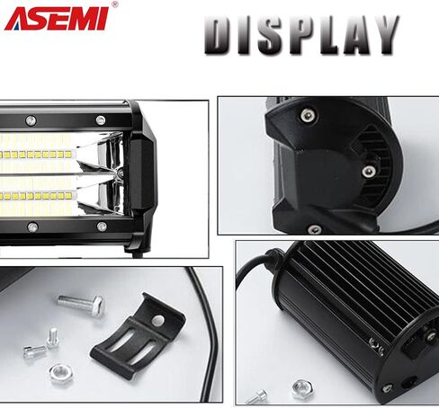 (2 Pack) ASEMI Car Light Bar 5-Inch 72W Flood Beam Light LED Dual Row IP67 Waterproof Combo Beam Work Light Driving Fog Off Road Lights LED Cubes Lights for Pickup Truck ATV UTV Boat in Saudi Arabia