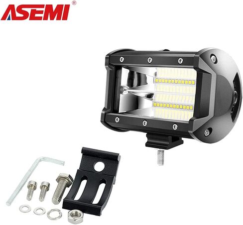 (2 Pack) ASEMI Car Light Bar 5-Inch 72W Flood Beam Light LED Dual Row IP67 Waterproof Combo Beam Work Light Driving Fog Off Road Lights LED Cubes Lights for Pickup Truck ATV UTV Boat in Saudi Arabia