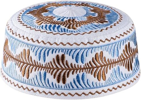 Kids Boys Muslim Prayer Kufi Hat Islamic Prayer Cap Embroidered Prayer Headwear Cap Praying Skull Cap Topi Ramadan Eid Hat in Saudi Arabia