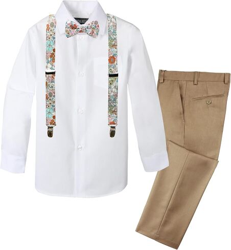 Spring Notion Boys' 4-Piece Floral Suspenders Outfit in Saudi Arabia