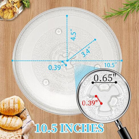 12" Microwave Plate Replacement Glass Turntable | Fits GE, Panasonic, LG, Whirlpool, Maytag, Cuisinart & More in Kuwait