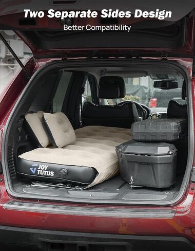 مرتبة هوائية للسيارة من JOYTUTUS SUV، غرفتان هوائيتان منفصلتان، مرتبة هوائية للسيارة بسطح أكسفورد سميك للغاية، ملحقات خيمة التخييم لسيارات الدفع الرباعي مع مضخة هواء 2 في 1، وسادتين وحقيبة حمل in Kuwait