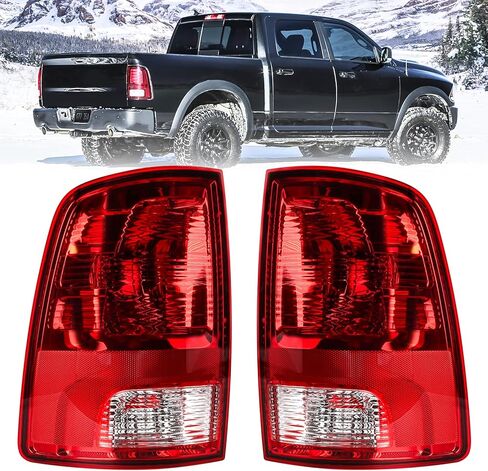 مصباح خلفي Nifeida متوافق مع 2009-2018 Dodge Ram 1500 2500 3500 مصباح فرامل خلفي مع لمبة داخلية يستبدل CH2819124، جانب السائق والراكب (قطعتان) in Kuwait