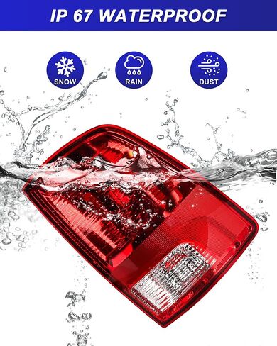 مصباح خلفي Nifeida متوافق مع 2009-2018 Dodge Ram 1500 2500 3500 مصباح فرامل خلفي مع لمبة داخلية يستبدل CH2819124، جانب السائق والراكب (قطعتان) in Kuwait