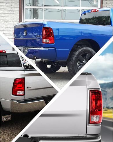 مصباح خلفي Nifeida متوافق مع 2009-2018 Dodge Ram 1500 2500 3500 مصباح فرامل خلفي مع لمبة داخلية يستبدل CH2819124، جانب السائق والراكب (قطعتان) in Kuwait