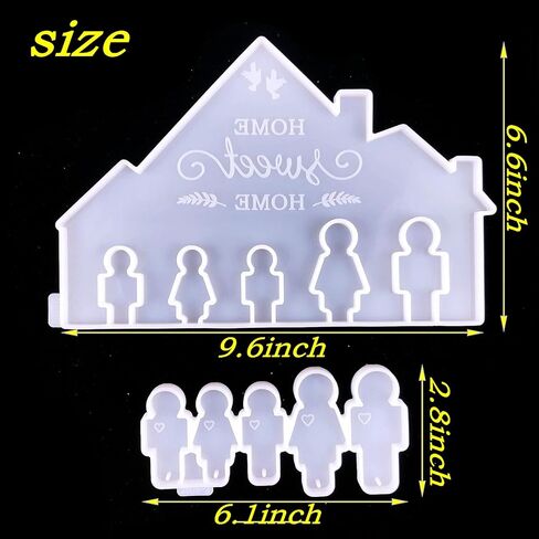 قوالب راتنج حامل المفاتيح، لوحة تنظيم سلسلة المفاتيح، قوالب سيليكون لراتنجات الإيبوكسي للتعليق على الحائط، قالب راتنج الصب لتزيين مدخل الأسرة، تخزين المفاتيح للجدار، الباب، ديكور المنزل المكتبي in Kuwait