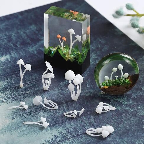 Woohome 14 PCS 3D Jewelry Making Supplies Resin Mould Filler, Mini Swan Mushroom Resin Casting Moulds Fillers, 3D Resin Filler Art Craft Supplies Epoxy Moulds for Art Resin Crafts DIY in Saudi Arabia