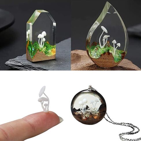 Woohome 14 PCS 3D Jewelry Making Supplies Resin Mould Filler, Mini Swan Mushroom Resin Casting Moulds Fillers, 3D Resin Filler Art Craft Supplies Epoxy Moulds for Art Resin Crafts DIY in Saudi Arabia