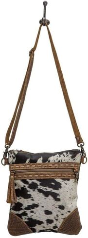 Myra Bag Roger Canvas and Cowhair Crossbody Bag S-6783 in Saudi Arabia