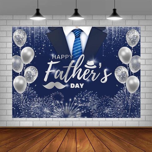 7x5ft Happy Fathers Day Backdrop Black Gold Boho Glitter Photography Background Balloons Shirt Tie Hat I Love You Dad Father's Day Party Decoration Supplies Banner Photo Booth Studio in Saudi Arabia