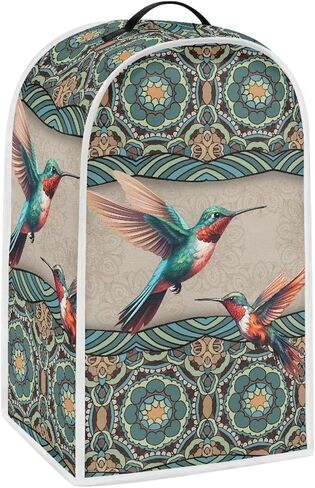 3D Hummingbird Blender Cover Boho Mandala Stand Mixer Cover Small Kitchen Machine Cover Anti Fingerprint Stain Resistant Blender Cover for Home Kitchen Universal Appliance Covers. in Kuwait