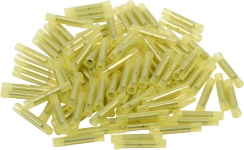 Morris Products Nylon-Insulated Butt Splice Connectors – Yellow Color-Coded for Identification – Corrosion-Resistant, Electrolytic Tubular Copper – 26-22 Wire Range – cULus Listed– Pack of 100 in Saudi Arabia