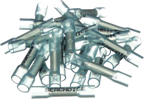 Seachoice Marine Grade Heat Shrink Butt Connector, Fits 16-14 Wire Range, Blue, Pack of 100 in Kuwait