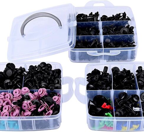 RIIPOO Bumper Clips, 723PCS Car Retainer Clips, Plastic Push Rivets Fender Liner Clips, with 23 Most Popular Sizes Door Trim Panel Clips for Toyota GM Toyota Ford Honda Chevy in Saudi Arabia