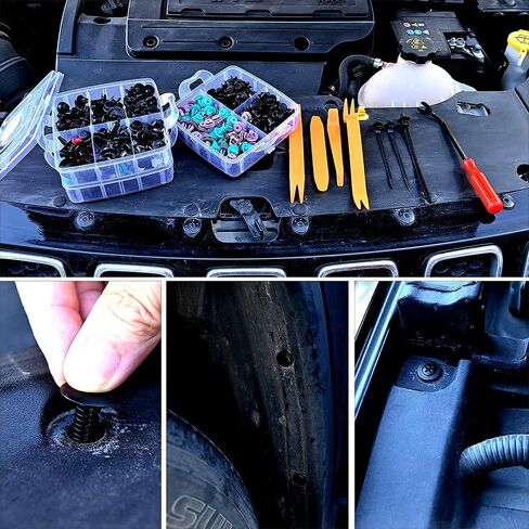 RIIPOO Bumper Clips, 723PCS Car Retainer Clips, Plastic Push Rivets Fender Liner Clips, with 23 Most Popular Sizes Door Trim Panel Clips for Toyota GM Toyota Ford Honda Chevy in Saudi Arabia