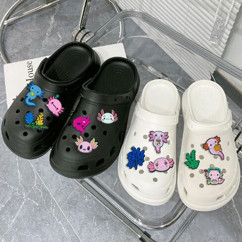 37 Pcs Axolotl Shoe Charms for Crocs PVC Shoe Crocs Charms Decorations for Boys and Girls, Durable and Colorful Shoe Charms for DIY in Saudi Arabia