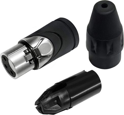 WORLDS BEST CABLES 4 Units - 25 Foot - Gotham GAC-4/1 (Black) - Star Quad, Dual Shielded Balanced Male to Female Microphone Cables with Amphenol AX3M & AX3F Silver XLR Connectors - Custom Made in Saudi Arabia
