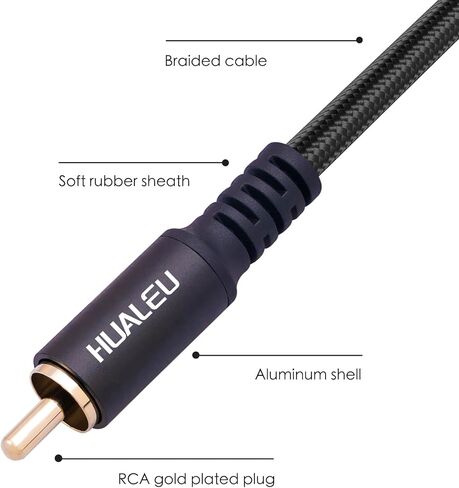 10FT RCA ذكر إلى أنثى كابل تمديد الصوت والفيديو، مطلية بالذهب سبائك الألومنيوم قذيفة الثقيلة RCA ذكر إلى أنثى كابل، لمكبرات الصوت، خلاطات، وأجهزة التلفزيون-2Pack in Kuwait