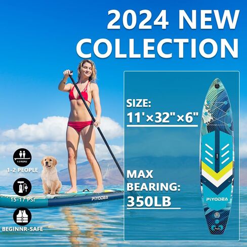 Paddle Boards for Adults, 10'6"/11"/11'6" Inflatable Paddle Board, Super Non Slip Eva, Stand Up Paddle Board with Removable Fins, Adjustable Paddle, Pump, Shoulder Strap, Leash, Standing Boat in Saudi Arabia