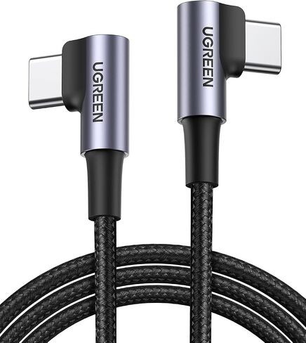 UGREEN Right Angle USB C to USB C Cable, 60W USB C Fast Charging Cable 90 Degree Compatible with iPhone 15/15 Plus/15 Pro, MacBook Pro, iPad Pro, Samsung Galaxy S24/S23, Google Pixel 8/7, 3.3FT in Kuwait