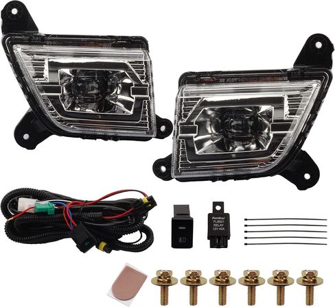 Dasbecan 84509651 مصباح الضباب مع H11 متوافق مع Chevy 2019 2020 2021 Silverado 1500 2500HD 3500HD مصابيح ممتص الصدمات للقيادة مع مفتاح وحزام أسلاك in Saudi Arabia