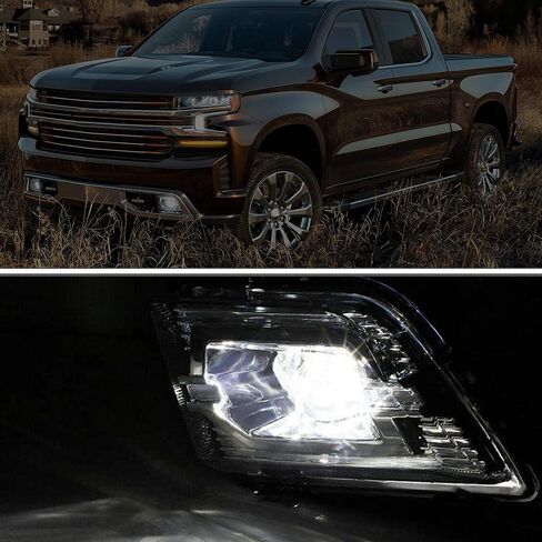 Dasbecan 84509651 مصباح الضباب مع H11 متوافق مع Chevy 2019 2020 2021 Silverado 1500 2500HD 3500HD مصابيح ممتص الصدمات للقيادة مع مفتاح وحزام أسلاك in Saudi Arabia