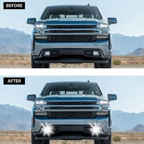 Dasbecan 84509651 مصباح الضباب مع H11 متوافق مع Chevy 2019 2020 2021 Silverado 1500 2500HD 3500HD مصابيح ممتص الصدمات للقيادة مع مفتاح وحزام أسلاك in Saudi Arabia