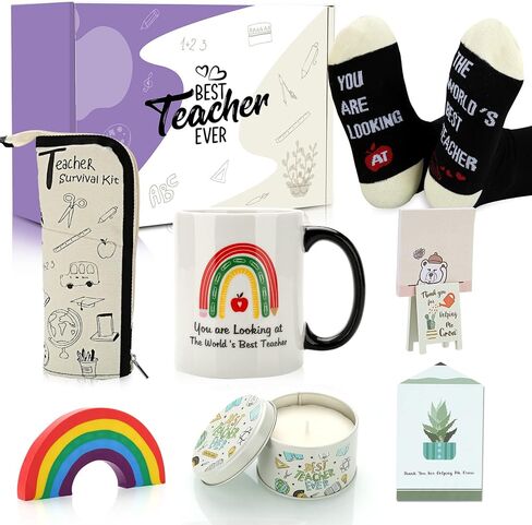 Teacher Appreciation Gifts, Teacher Gifts Basket for Men Women, Unique Teacher Birthday Christmas Gifts, Graduation Back to School End of Year Teacher Gifts from Student, Retirement Thank You Gifts in Saudi Arabia
