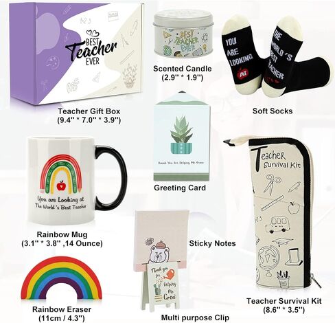 Teacher Appreciation Gifts, Teacher Gifts Basket for Men Women, Unique Teacher Birthday Christmas Gifts, Graduation Back to School End of Year Teacher Gifts from Student, Retirement Thank You Gifts in Saudi Arabia