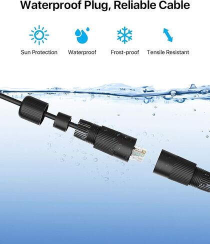 Cat 6 Ethernet Cable 100 ft, Outdoor&Indoor, High Speed RJ45 Internet Network Cable, Long Cat6 Ethernet Patch Cable 100 Foot, Black in Saudi Arabia