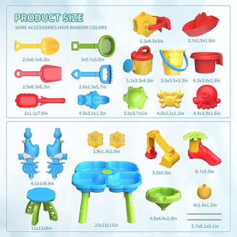 Sand Water Table for Toddlers, 2 in 1 Sand Table and Water Play Table Beach Toys for Kids Boys Girls,Outdoor Activity Sensory Play Table in Saudi Arabia