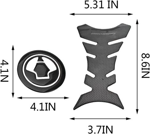 Carbon Fiber Fuel Gas Oil Cap Tank Pad Tankpad Protector Sticker for Ninja ZX6R ZX10R Z1000 Z1000SX Z800 Z750 Z650 ER6N in Saudi Arabia